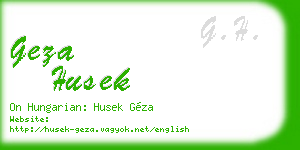 geza husek business card