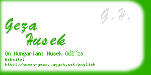 geza husek business card